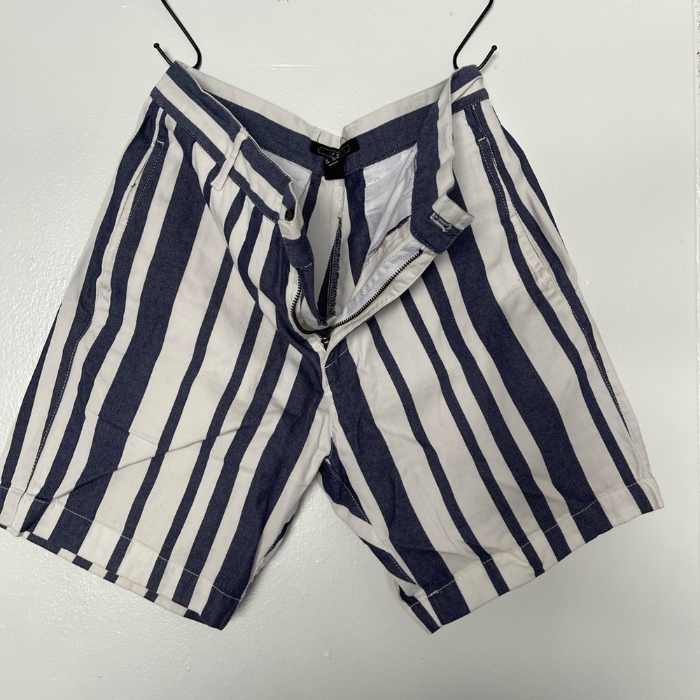 Striped Navy and White Shorts